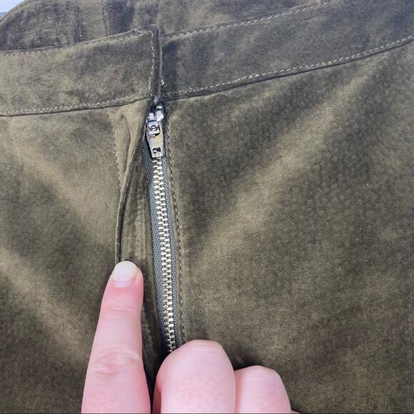 VINTAGE Genuine Leather Suede Brown 90s INC 8 - Picture 6 of 7